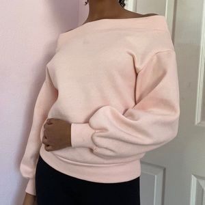 Light Pink Off-the-Shoulder Sweater